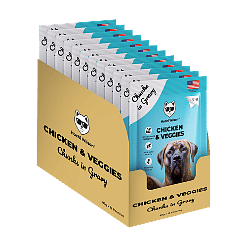 Buy Hachi Wilson Chicken & Veggies Chunks In Gravy Food - For