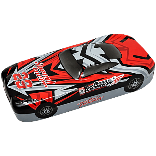 Buy QIPS Speed Racer 29 Car-Shaped Racing Print Metal Pencil Box