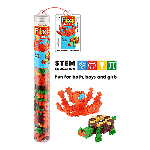 Buy Play Panda Fixi Bricks Octopus & Tortoise - Age 6+ Years Online at ...