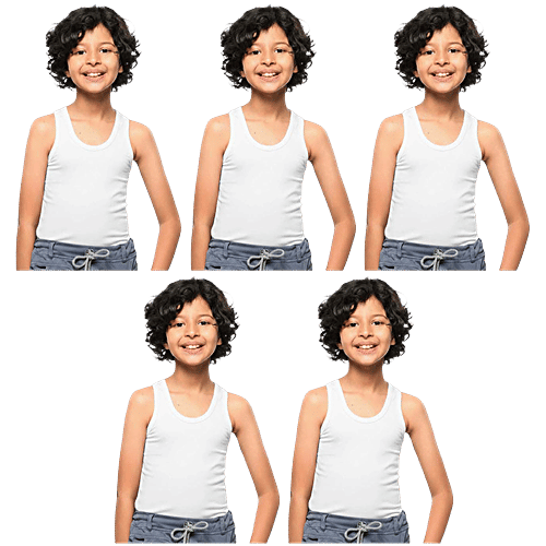 Buy Lux Nitro Boys Vest For 7-8 Years - White Online at Best Price