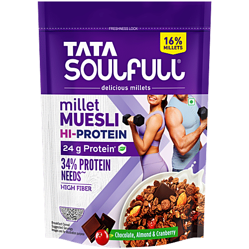 Buy Tata Soulfull Hi-Protein Millet Muesli - Chocolate, Almond
