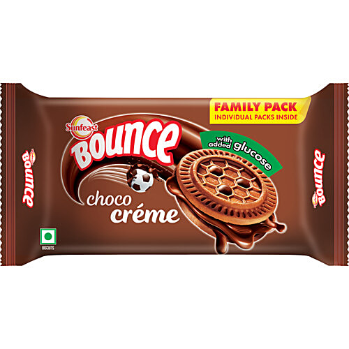 Sunfeast Bounce Choco Cream Biscuits, 372 g