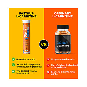 Buy Fast&Up Fast&Up Lean Body with L-Carnitine 2000mg Effervescent Tablets  (20 Each) Orange Online at Best Price of Rs 578.3