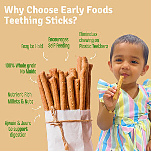 Buy Early Foods Ajwain Jeera Teething Sticks Online at Best