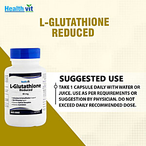 Buy Healthvit L-Glutathione Capsules - 50 mg Online at Best Price of Rs 700 
