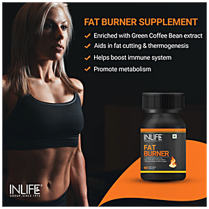 Buy INLIFE Fat Burner Capsules - L-Carnitine, Green Tea, Green Coffee Bean,  For Weight Loss Online at Best Price of Rs 1099