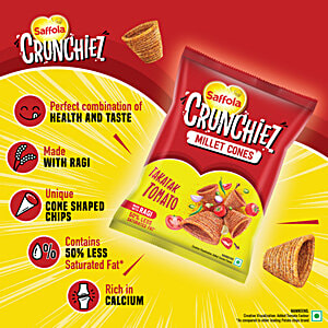 Buy Saffola Crunchiez Millet Cones - Takatak Tomato Online at Best