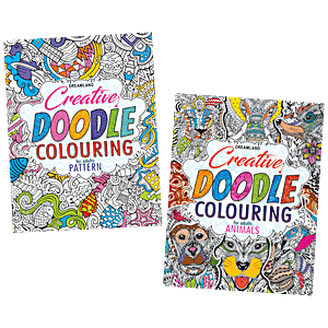 Dreamland Publications Creative Doodle Colouring- Animals & Birds main image 1