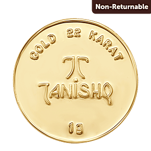 Buy Tanishq 22 Karat Gold Coin With Goddess Lakshmi Motif Online