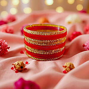 Metal Bangles Red Bangles Design House Of Festivals Velvet Metal