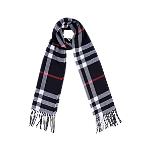 Buy Pearlfiesta Check Design Woollen Muffler/Scarf - Black Online