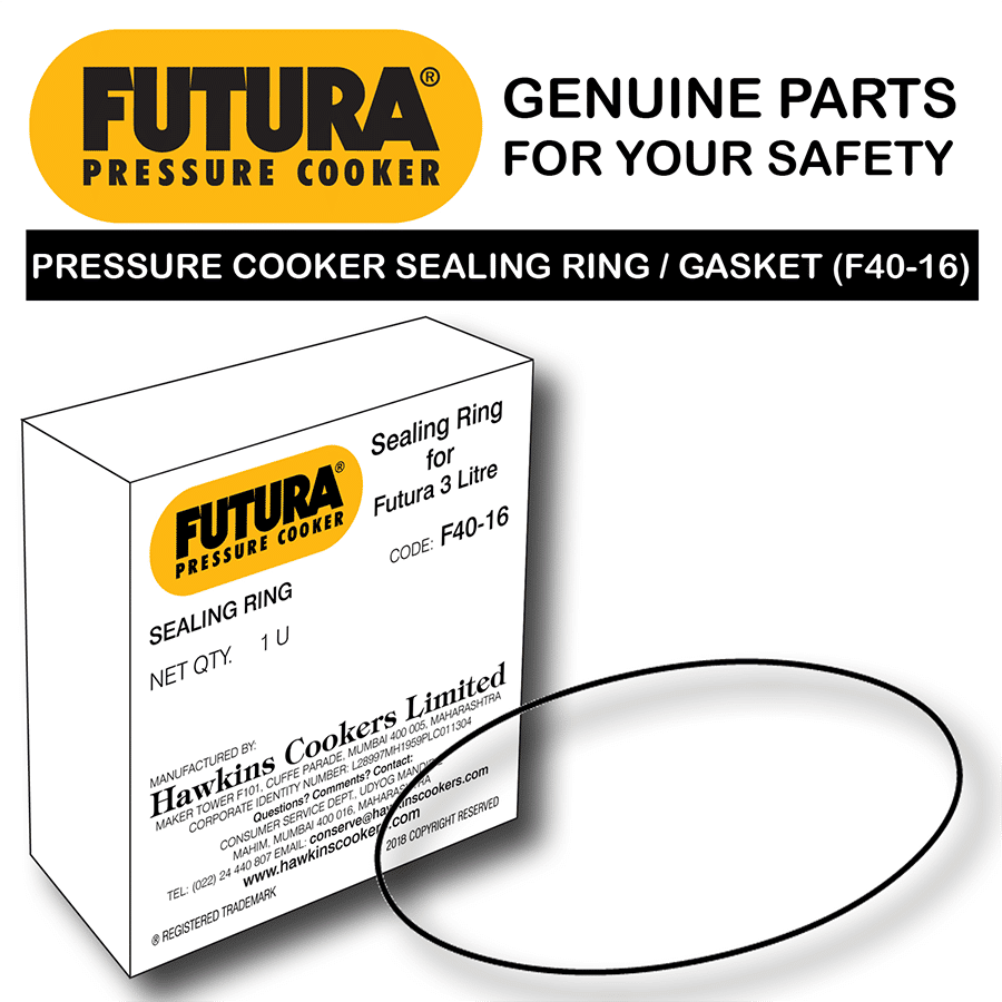thumbnail image 2 of Hawkins Futura Pressure Cooker Gasket Seal Ring - Fits 3.5 To 7 Litre Models 2 of 4