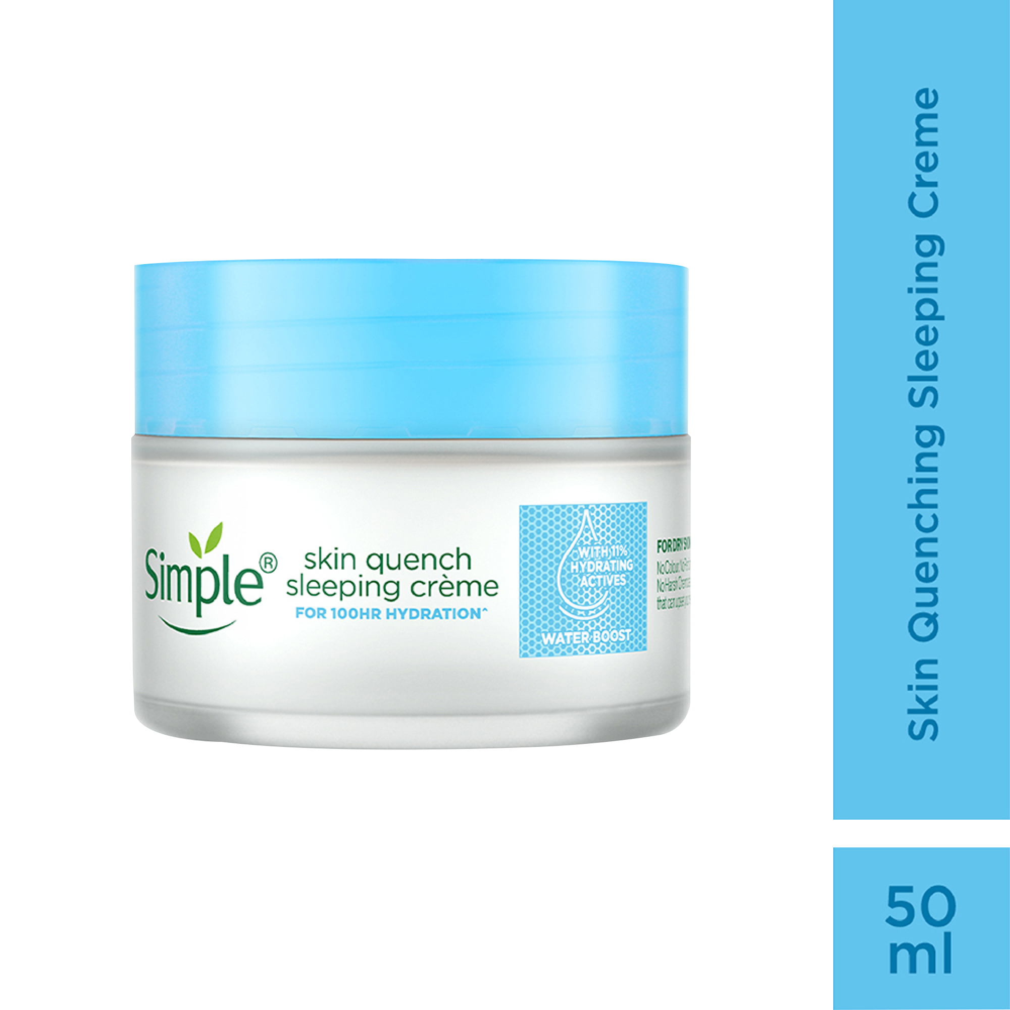 Simple Water Boost Skin Quench Sleeping Cream – 3 Pack, 1.7 Oz Each