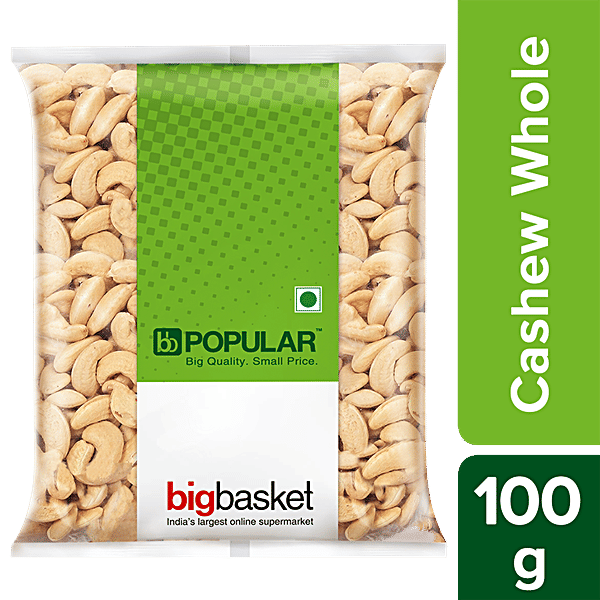 Buy Bb Popular Cashewkaju Whole Small W320 100 Gm Online At Best