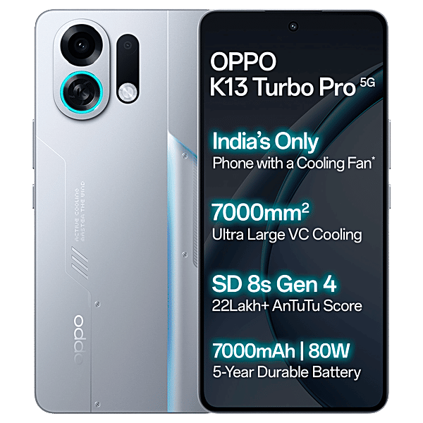 Buy Oppo oppo K13 Turbo Pro 5G (12GB RAM, 256GB, Silver Knight