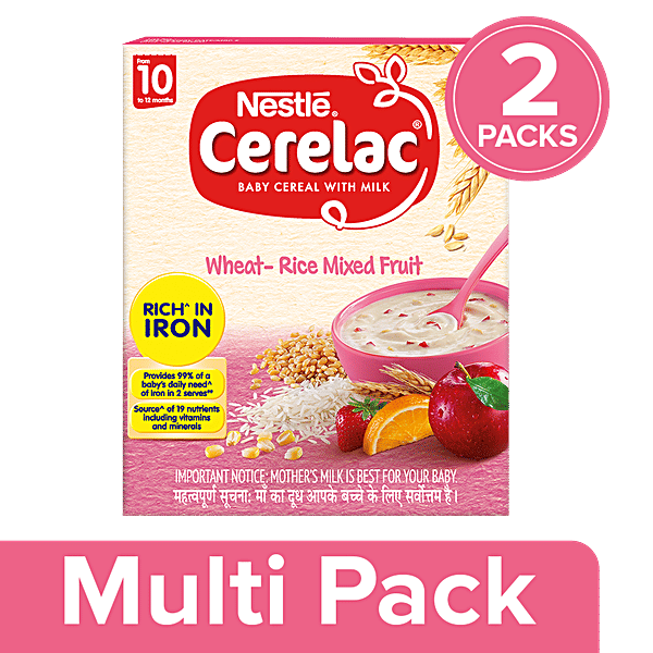 Buy Nestle Cerelac Wheat Rice Mixed Fruit (Stage 3) 2x300 gm