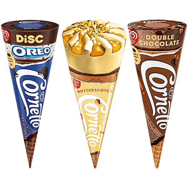 Buy Kwality Wall's Cornetto Frozen Dessert-Double Chocolate+