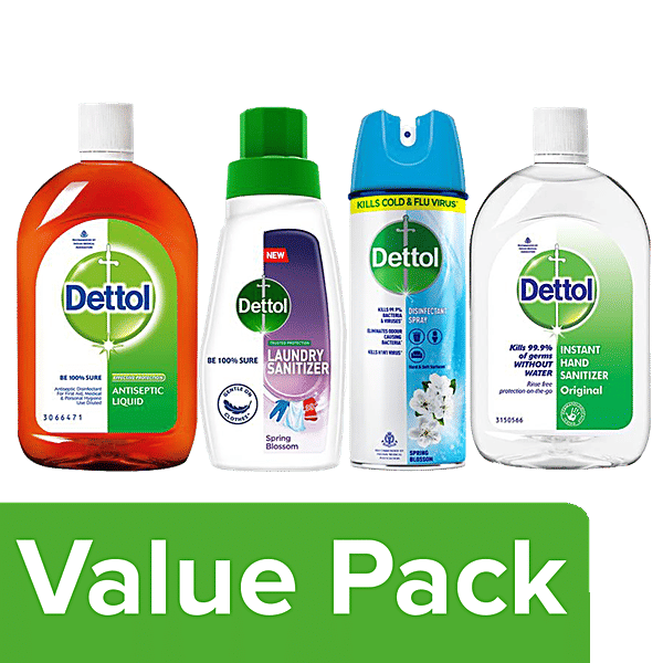 Buy Dettol Antiseptic 550ml+Laundry Sanitizer 480ml+HandSanitizer
