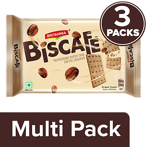 Buy Britannia Biscafe Refreshing Super Thin Coffee Cracker Online