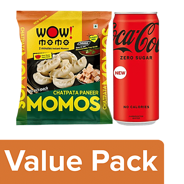 Buy bb Combo Wow! Momo Chatpata Paneer Momos, 10pcs + Coca Cola