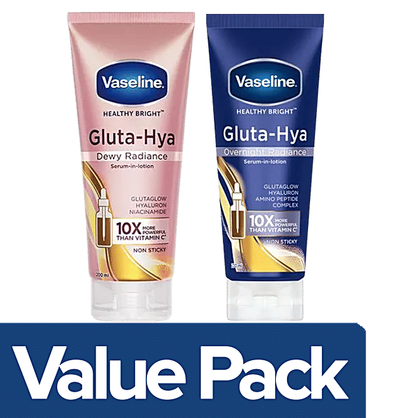 Buy Vaseline Gluta-Hya Dewy Radiance & Overnight Radiance Combo
