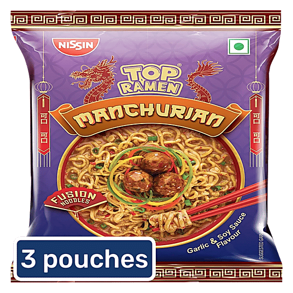 Buy Nissin Top Ramen Fusion Instant Manchurian Noodles - Garlic