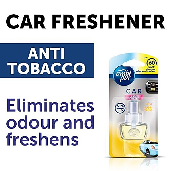 Buy Ambi Pur Anti Tabacco Car Air Freshener Refill Pack 75 Ml Online At  Best Price of Rs null