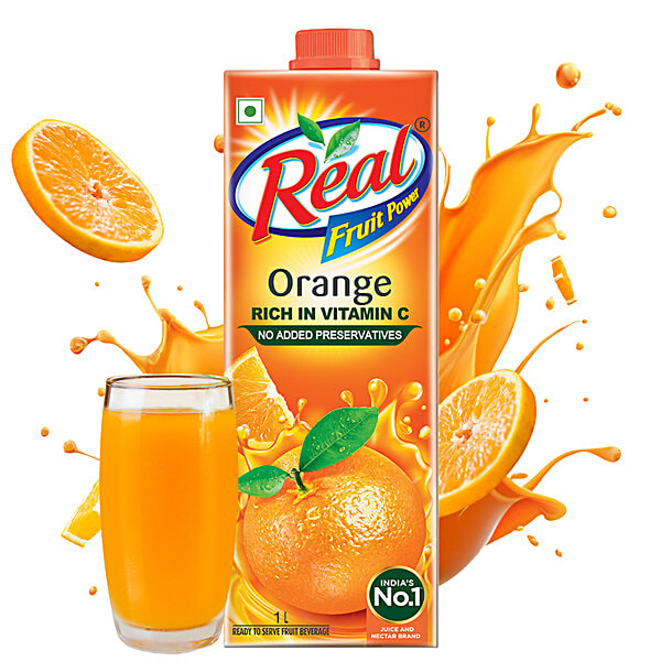 Real Fruit Power Orange Juice, L