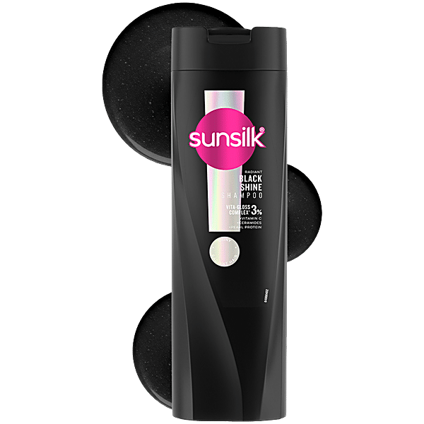 Sunsilk Radiant Black Shine Shampoo, 180 m
