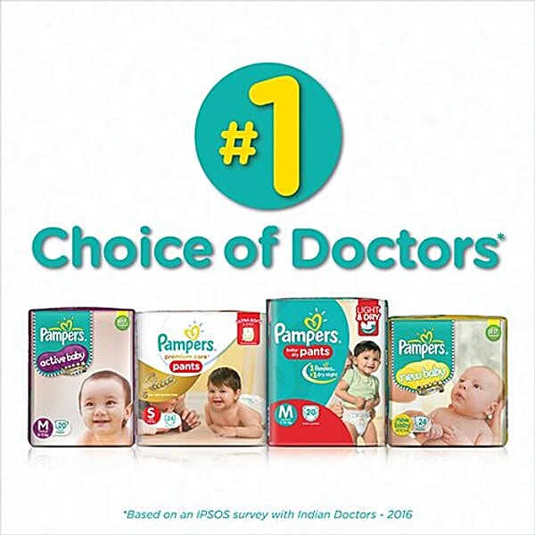 Buy Pampers Disposable Diapers Large 14 Kg 60 Pcs Online At Best