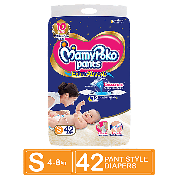 Buy Mamypoko Pants Extra Absorb Diaper Small Kg 42 Pcs Online