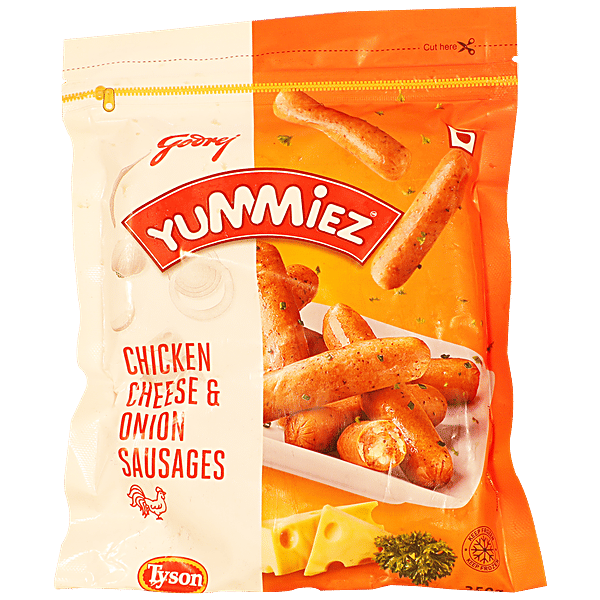 Buy Yummiez Chicken Sausages Cheese Onion 250 Gm Pouch Online at