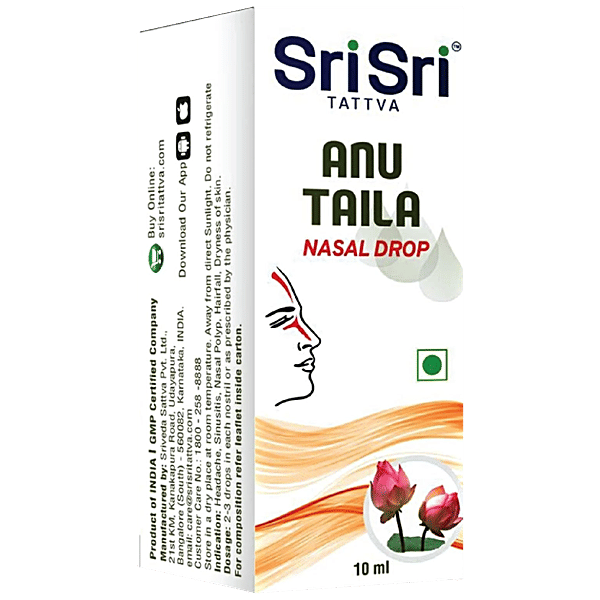 Sri sri Ayurveda Anutaila 10ml×10 Amazon.com: Sri Sri Tattva Anu Taila, 10ml (Pack of 5