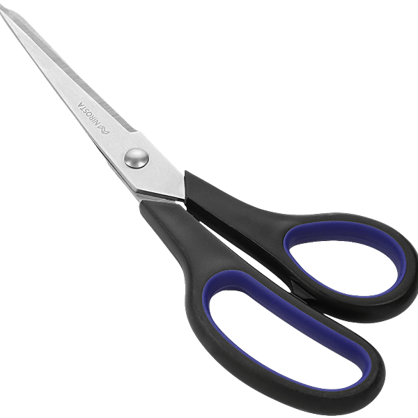 Nirosta Praktika Softgrip Scissors - 6.69 Inch, Stainless Steel Blades, Ergonomic Gray/Green Handle
