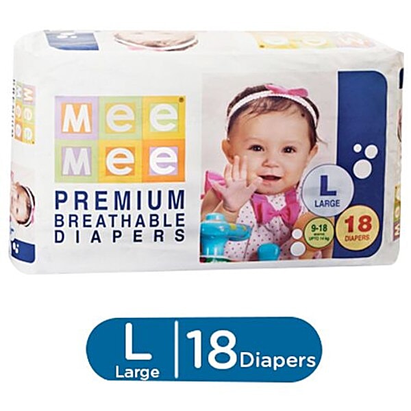 Buy Mee Mee Premium Breathable Diapers Size Large For 18 Kg 18