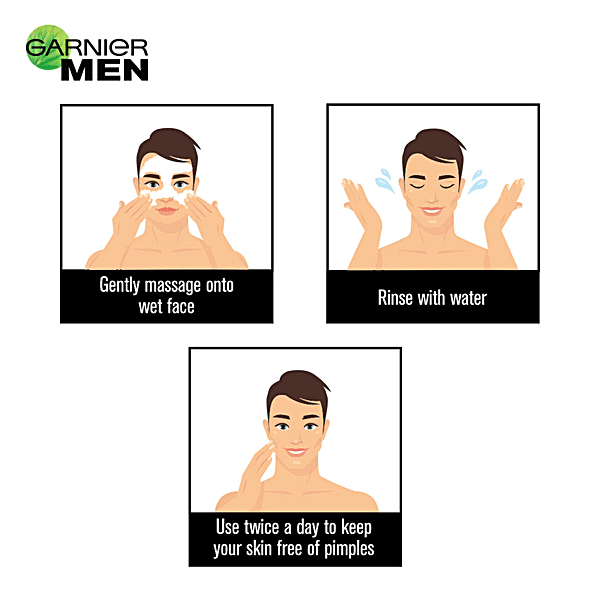 Garnier Men Acno Fight Anti-Pimple Face Wash, 100 g - Image 4