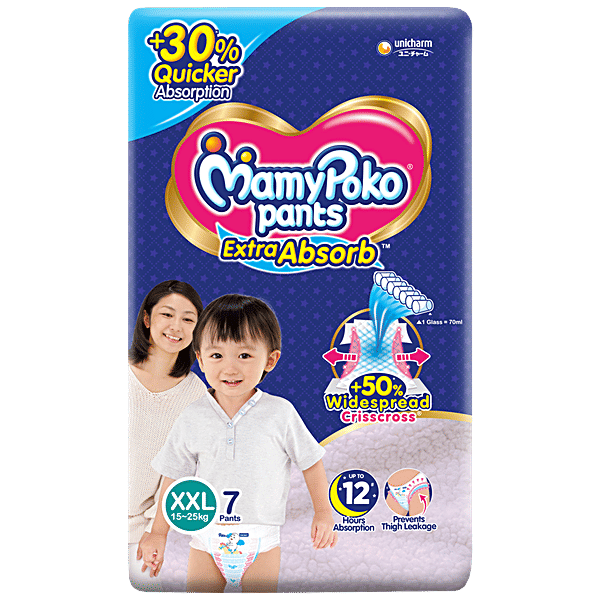 Buy Mamypoko Pants Extra Absorb Diaper Xxl 12 Pcs Pouch Online At