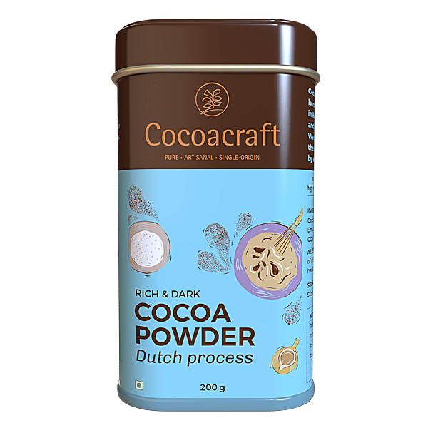 Buy Cocoacraft Powder Rich Dark Cocoa 20 22 Cocoa Butter 200 Gm