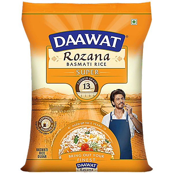 Buy Daawat Basmati Rice - Rozana Super 90 5 kg Online at Best