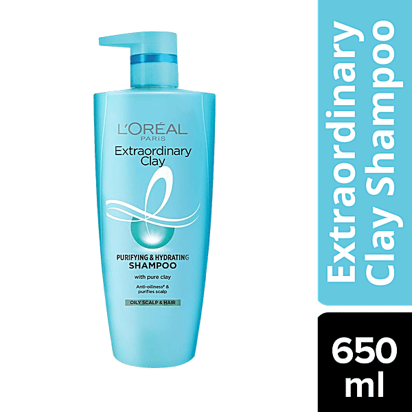 Buy Loreal Paris Shampoo Extraordinary Clay 640 Ml Online At Best