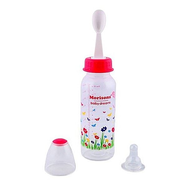 Buy Morisons Baby Dreams PP Feeding Bottle With Spoon Pink