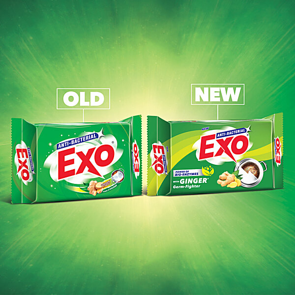 Buy Exo Anti-Bacterial Dishwash Bar - Ginger Twist Online at Best
