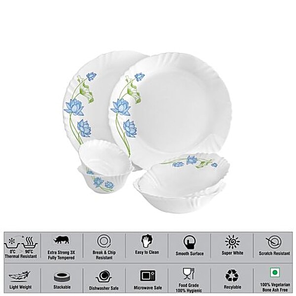 Buy Cello Cello Dinner Set - Opalware, Neelkamal, Imperial, White