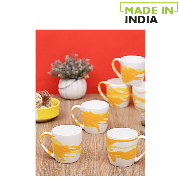 Buy Clay Craft Alton Coffee Mugs Set - Vista Yellow Online at Best Price of  Rs 269 - bigbasket