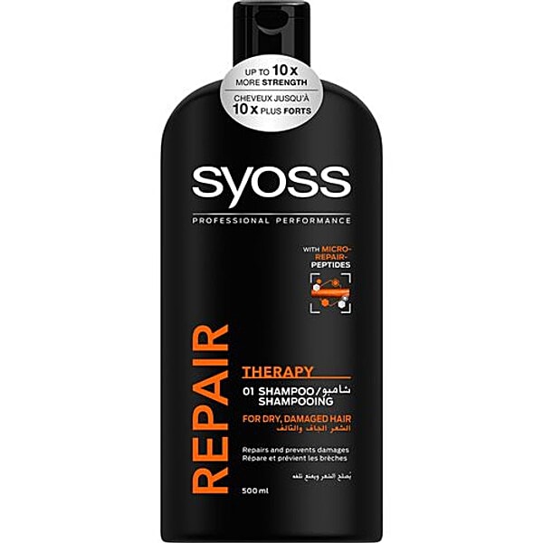Schwarzkopf Syoss Repair Therapy Shampoo 500 Ml – Für Geschädigtes & Trockenes Haar