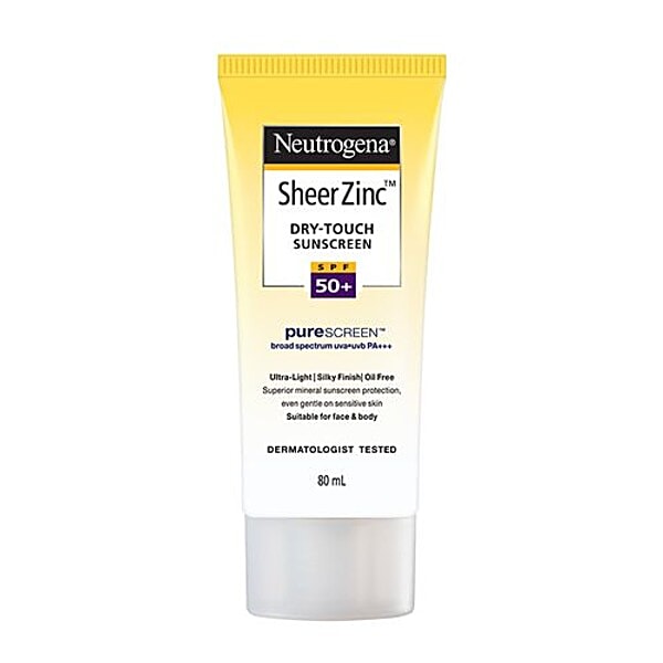 Buy Neutrogena Sheer Zinc Dry Touch Sunscreen SPF50+ Online at