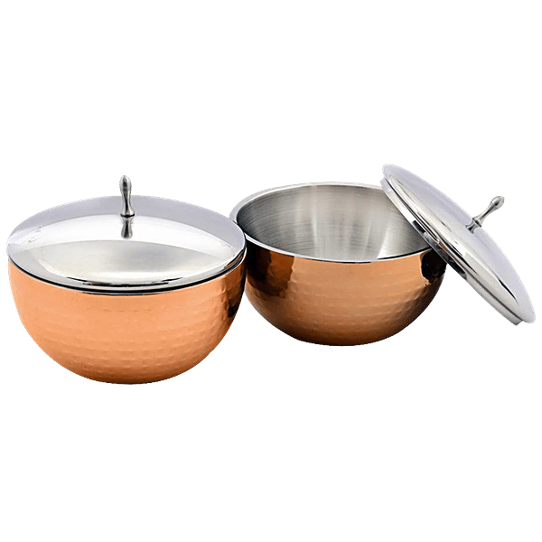 Buy Shri Sam Serving Bowl Stainless Steel Copper Plating With