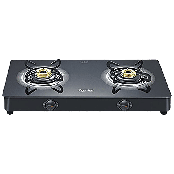 Buy Prestige Gas Stove-2 Burner Royale Plus Schott Glass, Black
