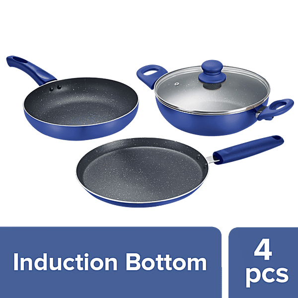 Buy Prestige Omega Induction Base Non-Stick Cookware Set Traffic