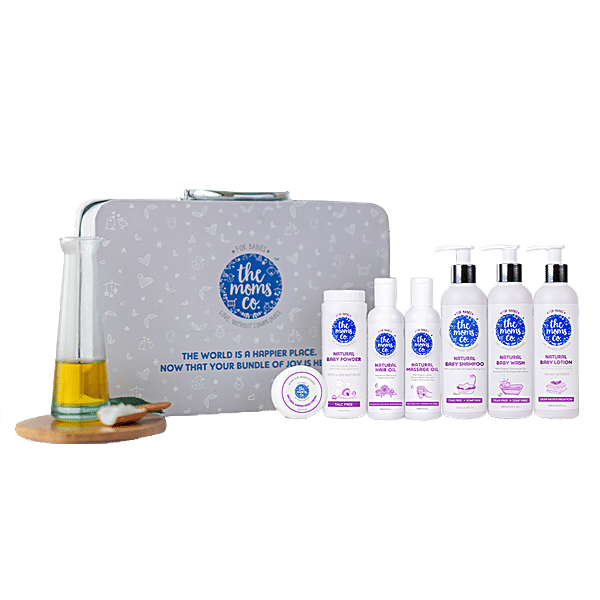 The Moms Co Everything For Baby Suitcase Gift Box, pcs